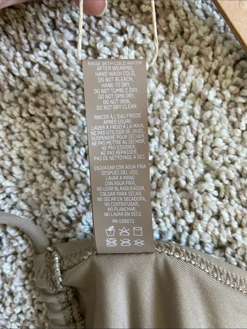 NWT Skims Triangle Bikini Top in Desert sz S Skimpy Strappy Snatched
